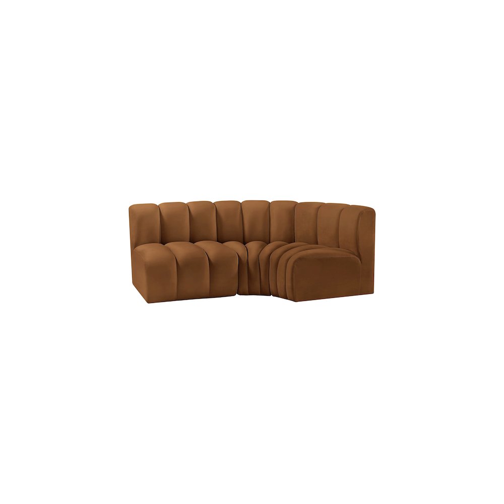 Arc Saddle Velvet Modular Sofa. Picture 5