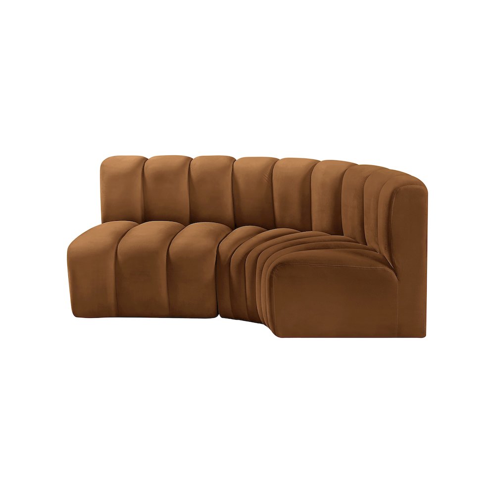 Arc Saddle Velvet Modular Sofa. Picture 6