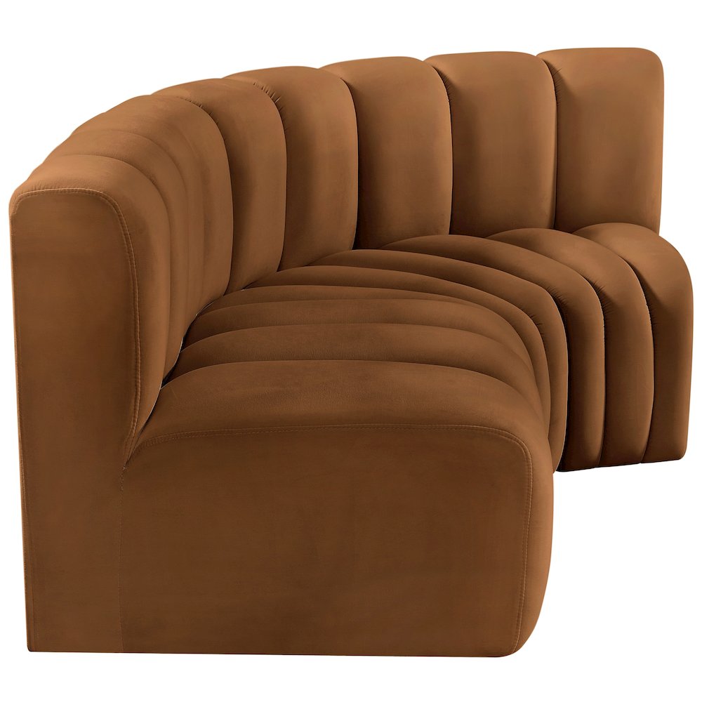 Arc Saddle Velvet Modular Sofa. Picture 7