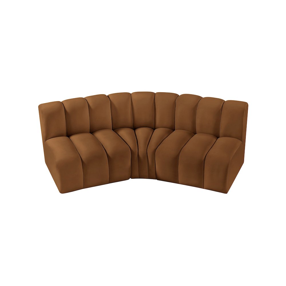 Arc Saddle Velvet Modular Sofa. Picture 4