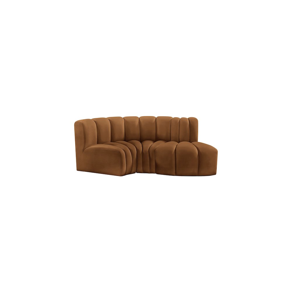 Arc Saddle Velvet Modular Sofa. Picture 5