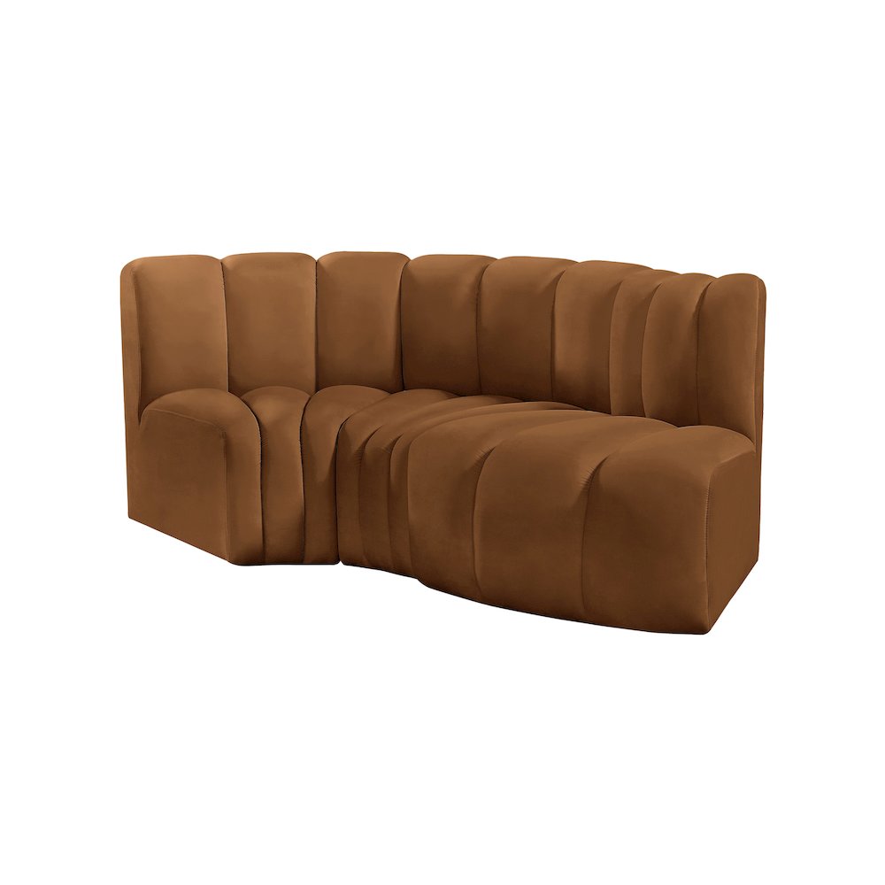 Arc Saddle Velvet Modular Sofa. Picture 6