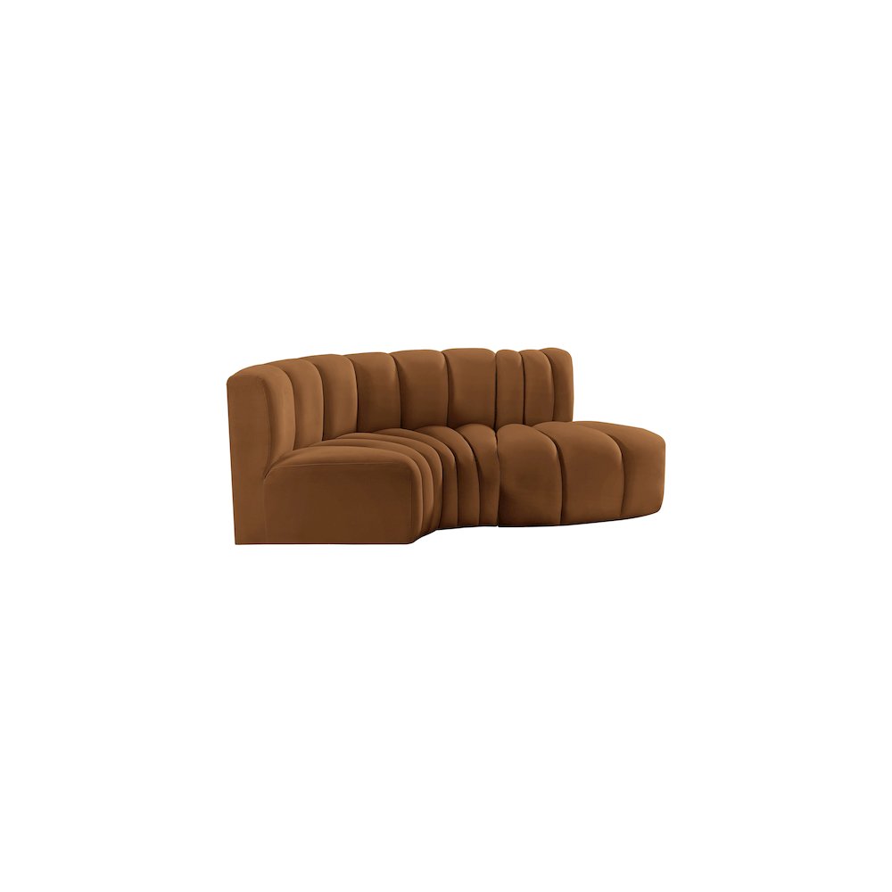 Arc Saddle Velvet Modular Sofa. Picture 8