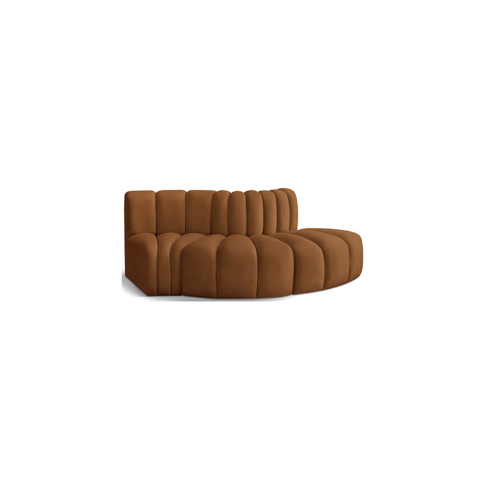 Arc Saddle Velvet Modular Sofa. Picture 1