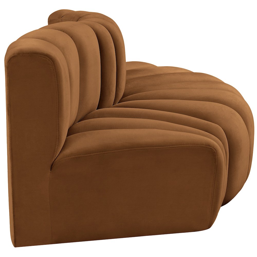Arc Saddle Velvet Modular Sofa. Picture 5