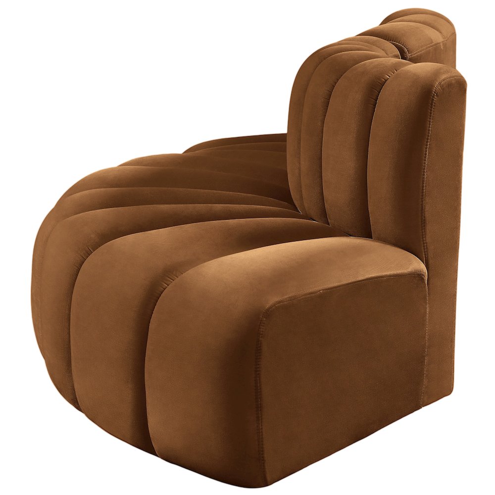Arc Saddle Velvet Modular Sofa. Picture 6