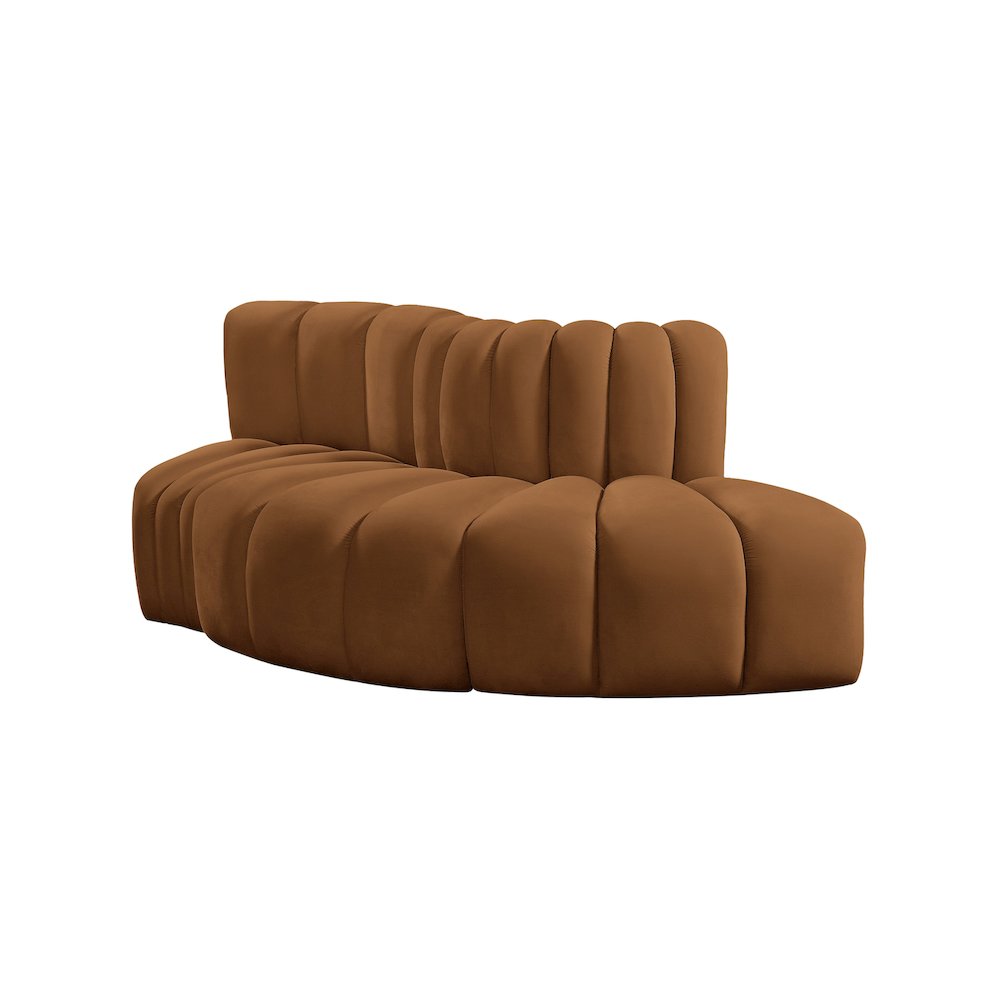 Arc Saddle Velvet Modular Sofa. Picture 7