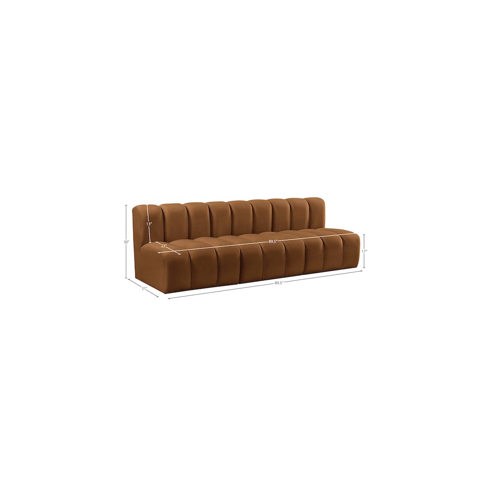 Arc Saddle Velvet Modular Sofa. Picture 9