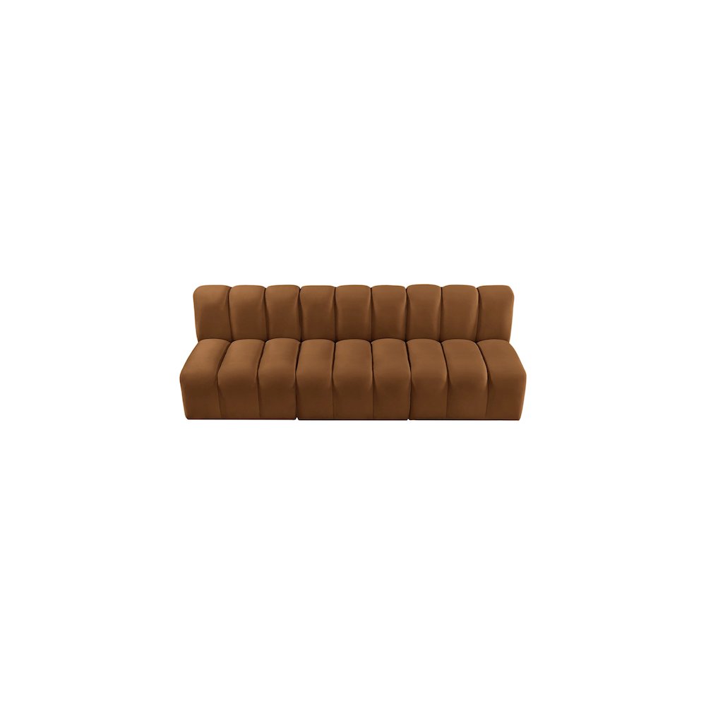 Arc Saddle Velvet Modular Sofa. Picture 4