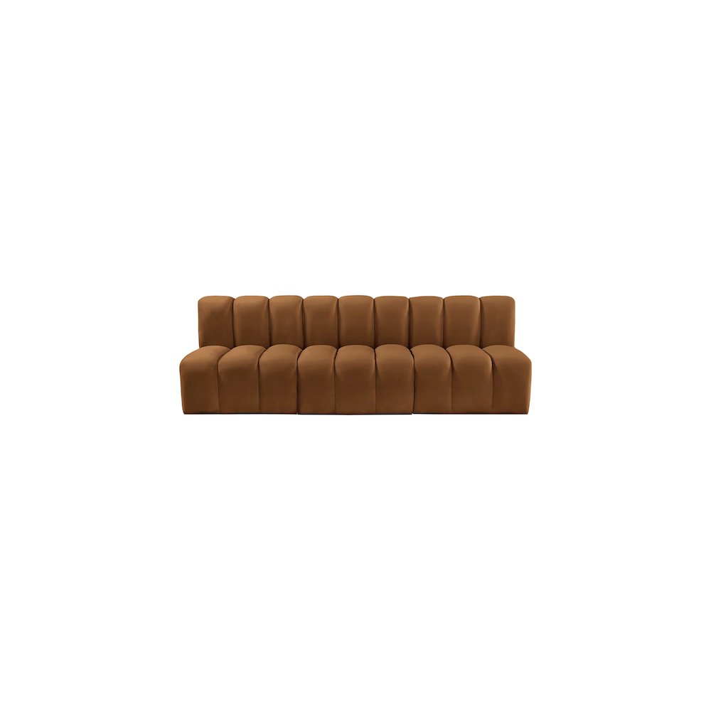 Arc Saddle Velvet Modular Sofa. Picture 6