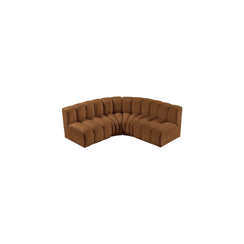 Arc Saddle Velvet Modular Sofa. Picture 4