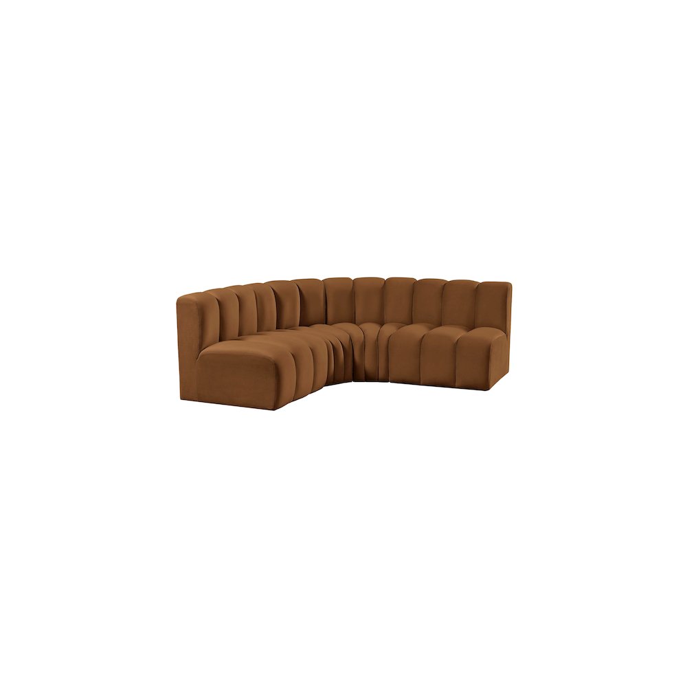 Arc Saddle Velvet Modular Sofa. Picture 5