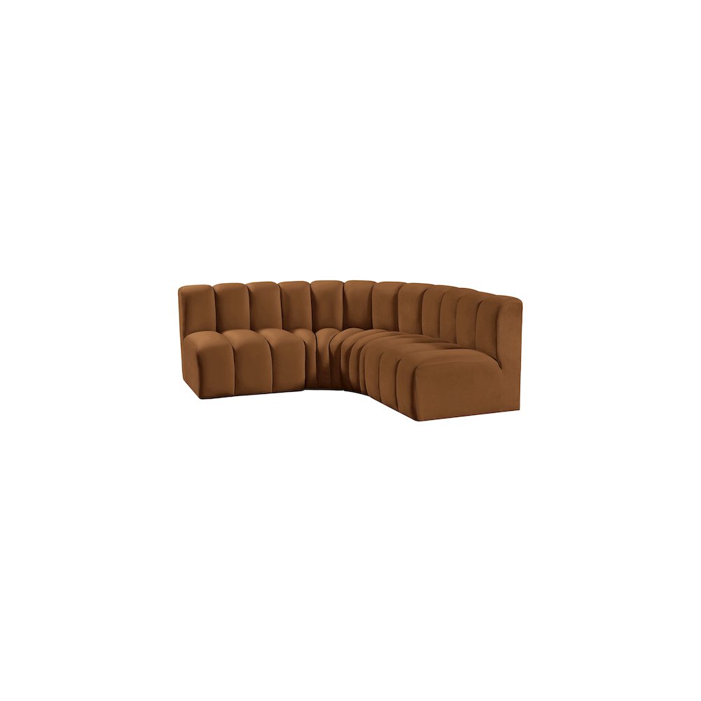 Arc Saddle Velvet Modular Sofa. Picture 6