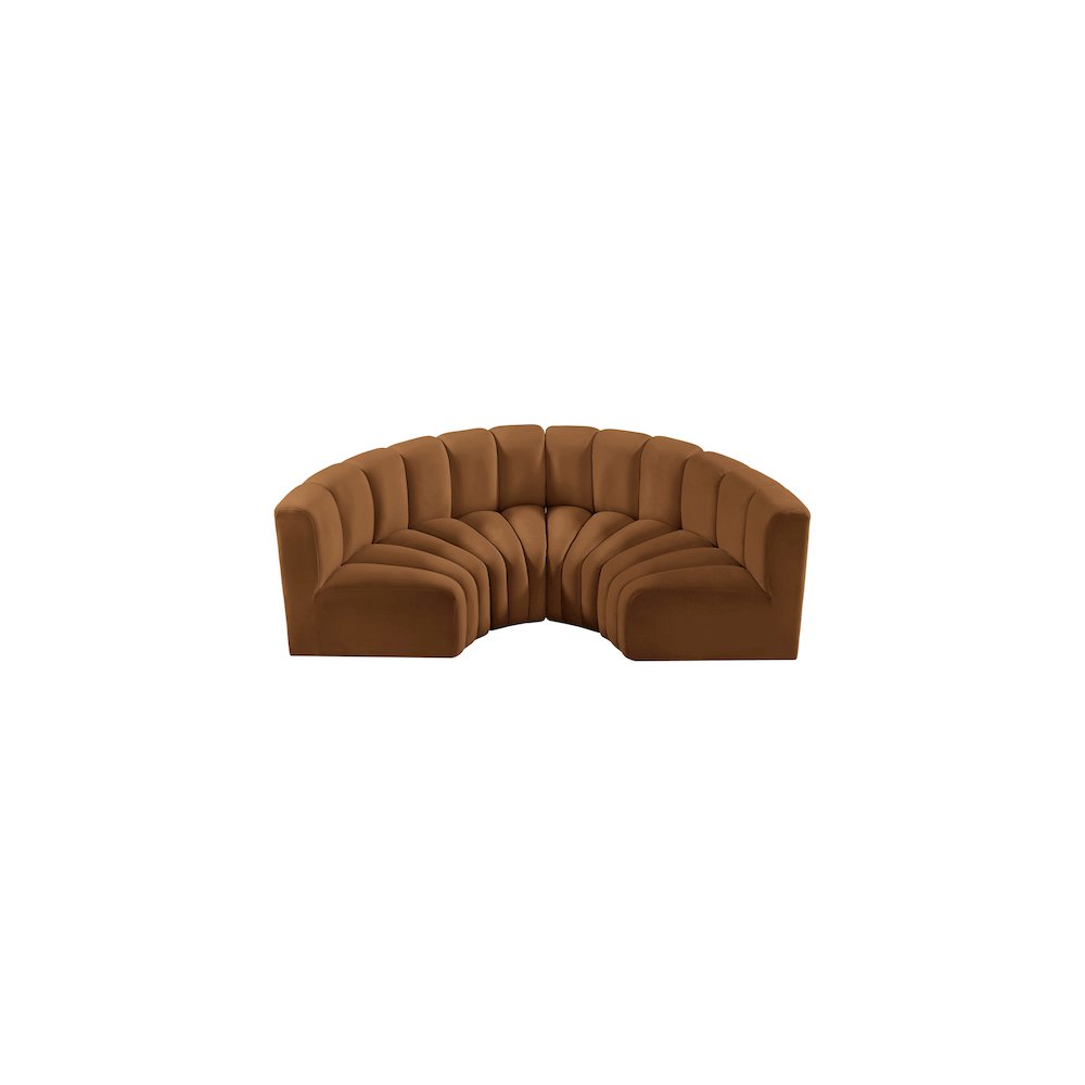 Arc Saddle Velvet Modular Sofa. Picture 4