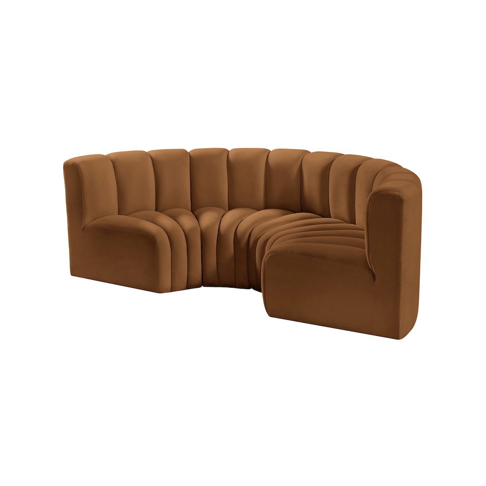 Arc Saddle Velvet Modular Sofa. Picture 6