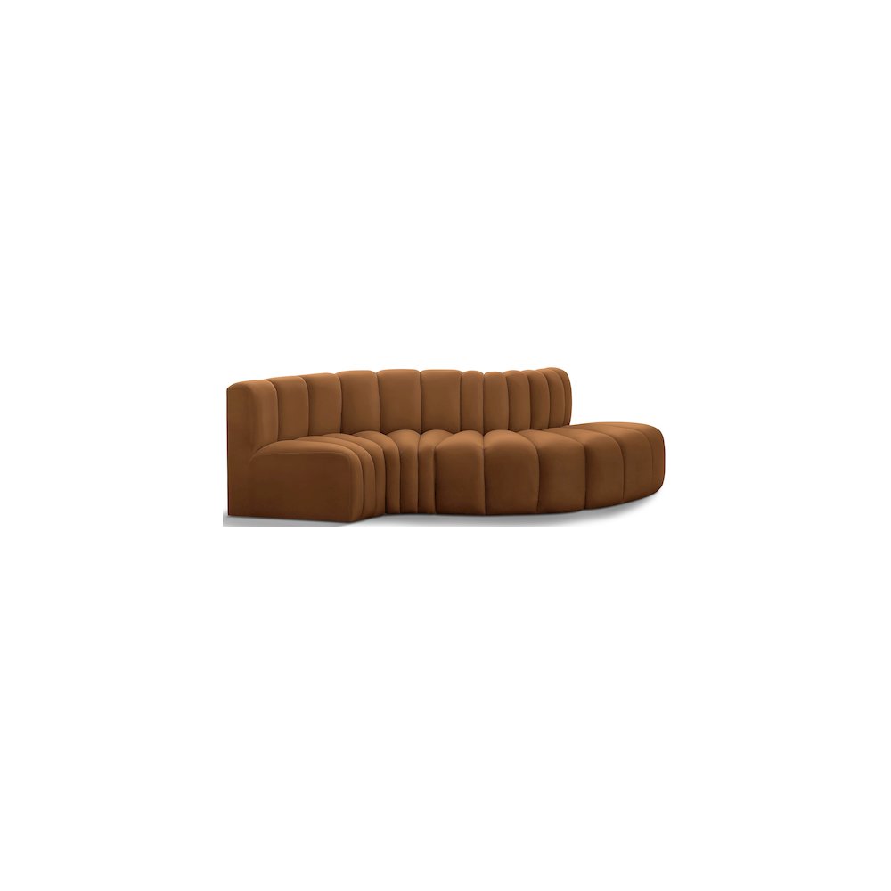 Arc Saddle Velvet Modular Sofa. Picture 1
