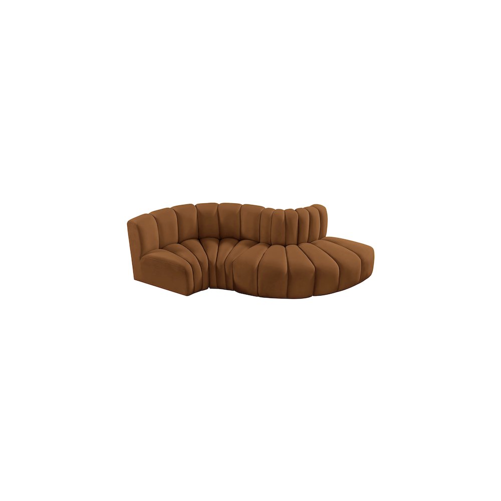 Arc Saddle Velvet Modular Sofa. Picture 4