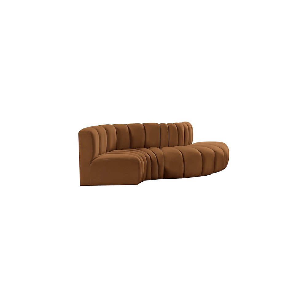 Arc Saddle Velvet Modular Sofa. Picture 5
