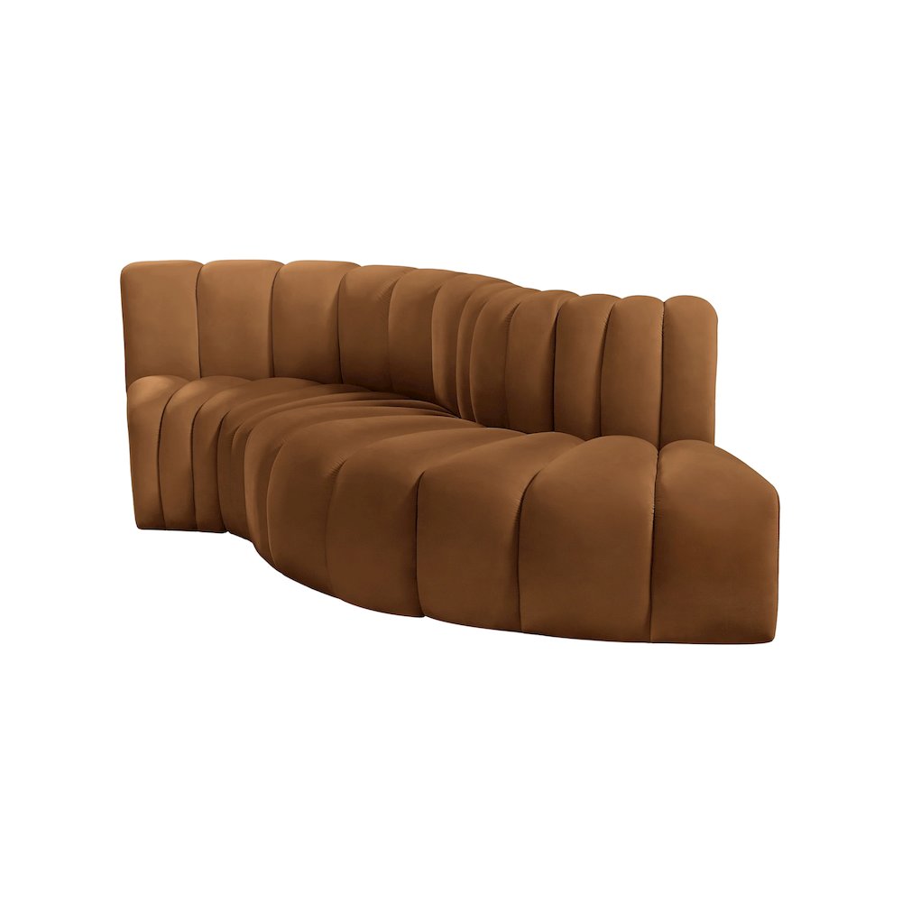 Arc Saddle Velvet Modular Sofa. Picture 6