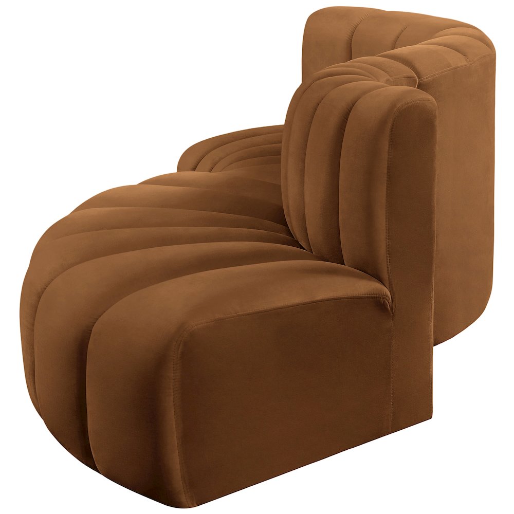 Arc Saddle Velvet Modular Sofa. Picture 8