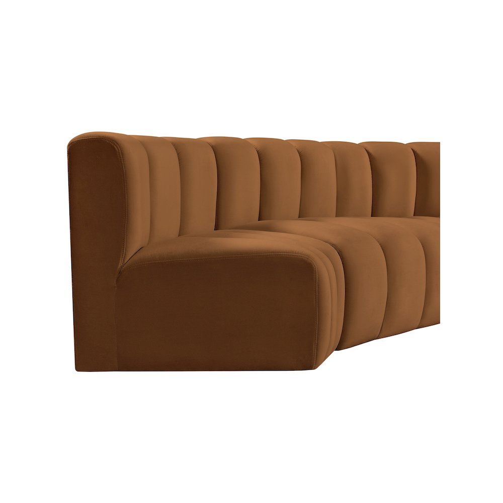 Arc Saddle Velvet Modular Sofa. Picture 9