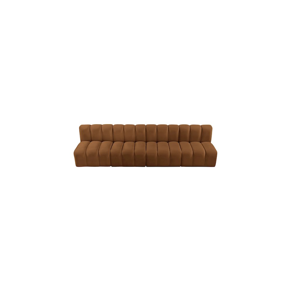 Arc Saddle Velvet Modular Sofa. Picture 4