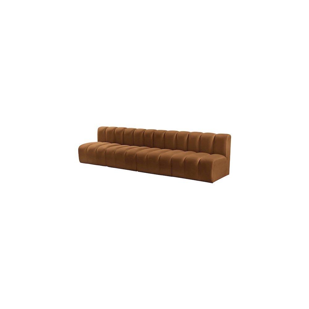 Arc Saddle Velvet Modular Sofa. Picture 6