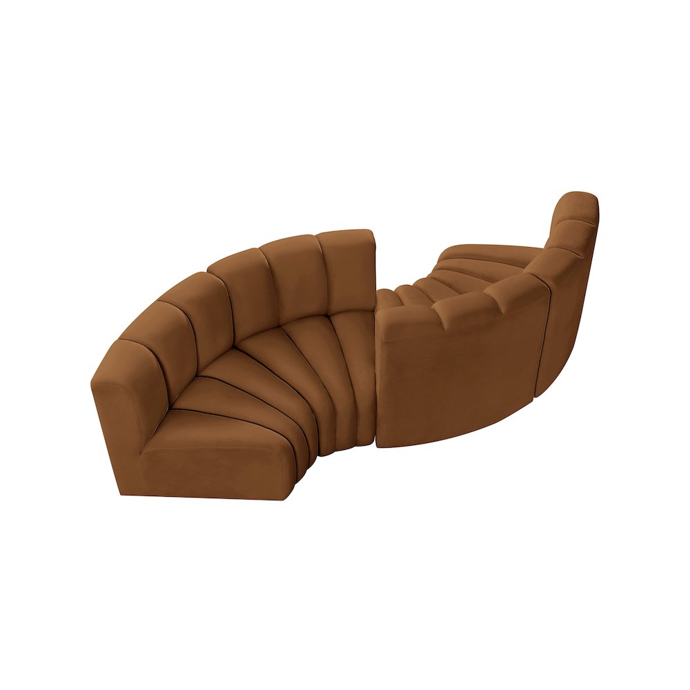 Arc Saddle Velvet Modular Sofa. Picture 4