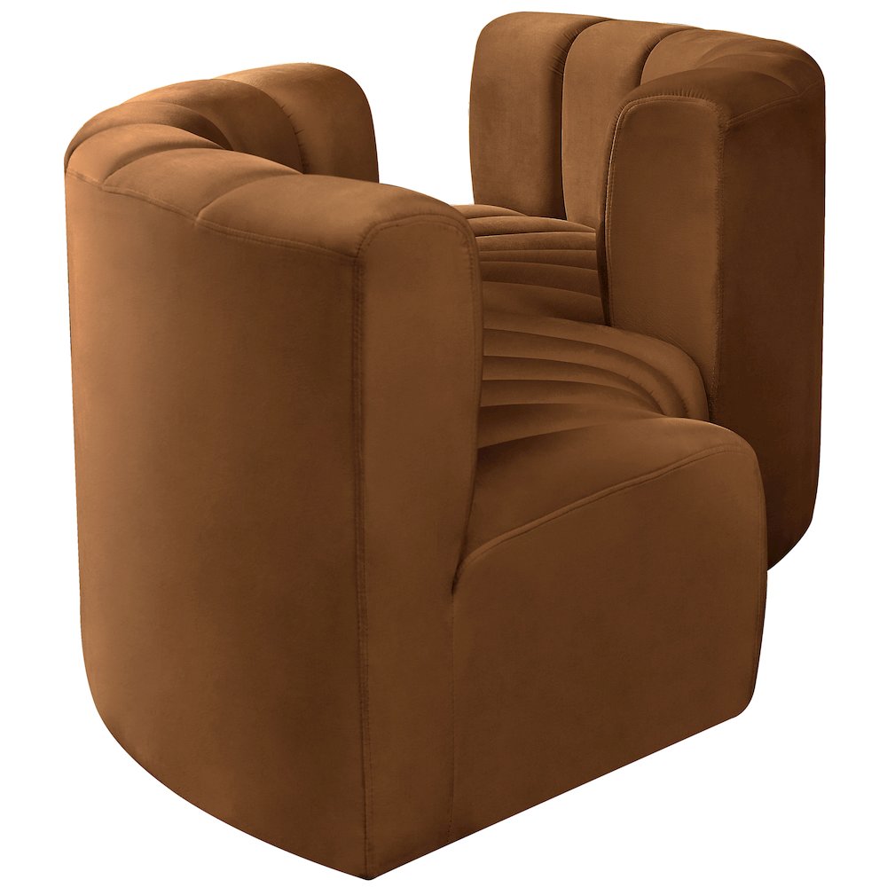 Arc Saddle Velvet Modular Sofa. Picture 5