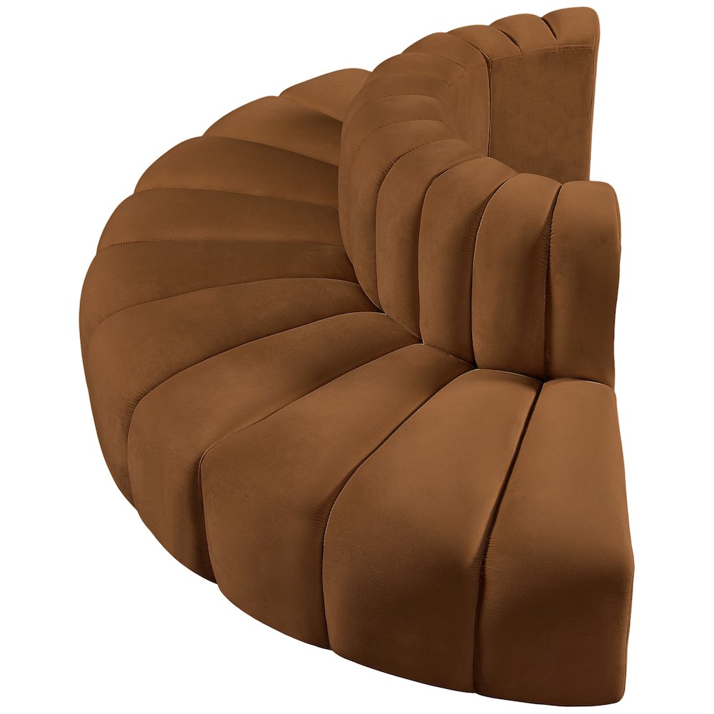 Arc Saddle Velvet Modular Sofa. Picture 6