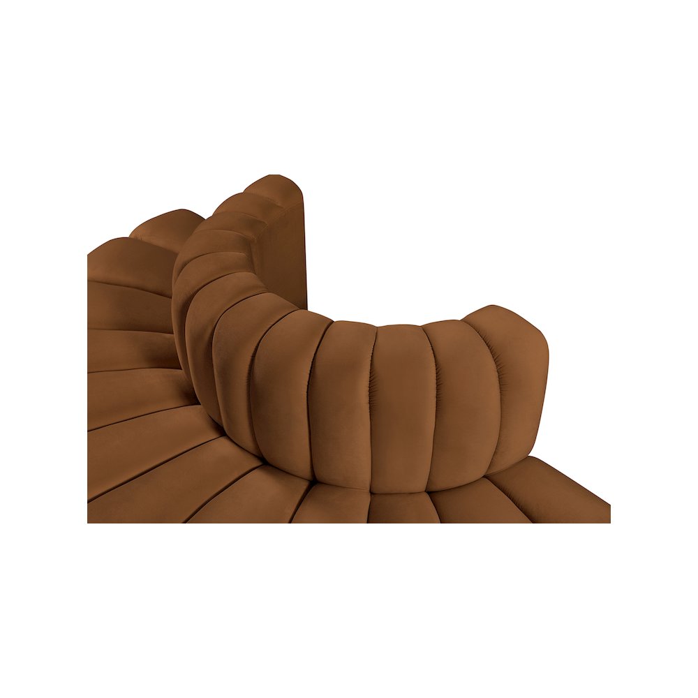 Arc Saddle Velvet Modular Sofa. Picture 7
