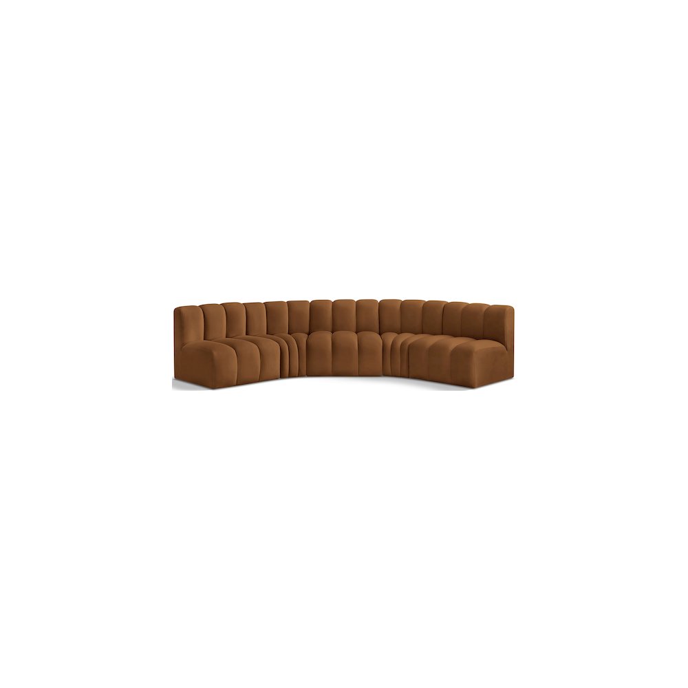 Arc Saddle Velvet Modular Sofa. Picture 1