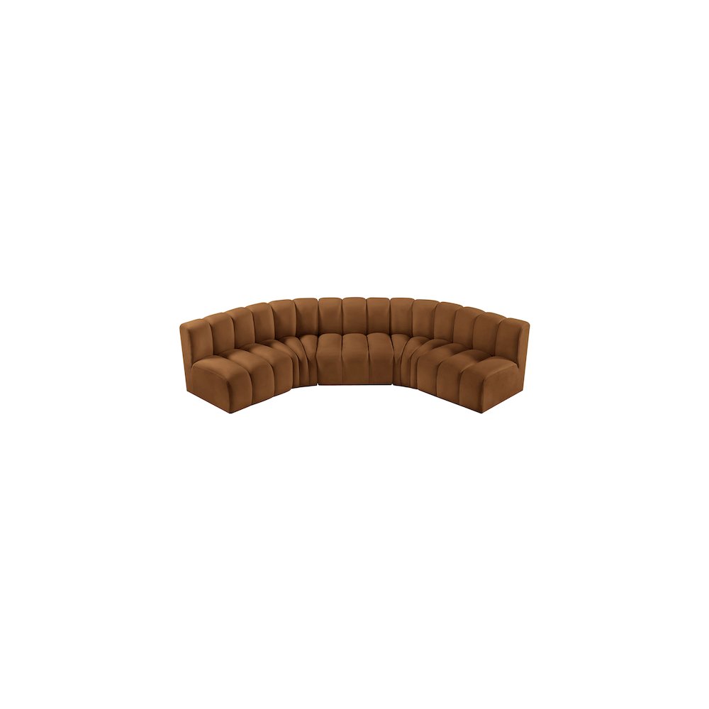 Arc Saddle Velvet Modular Sofa. Picture 4