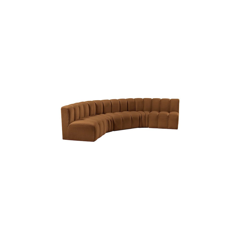 Arc Saddle Velvet Modular Sofa. Picture 5