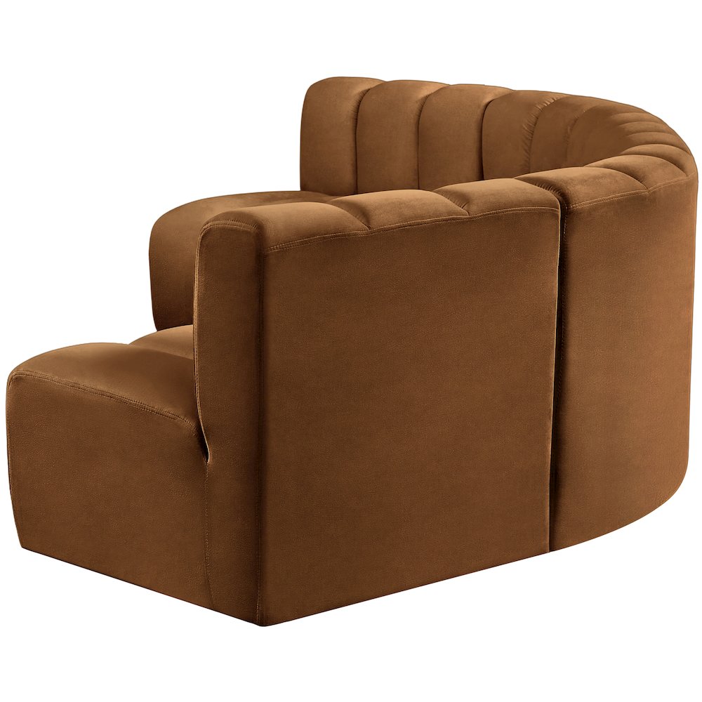 Arc Saddle Velvet Modular Sofa. Picture 7