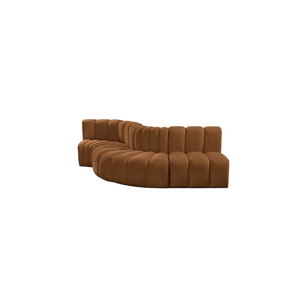 Arc Saddle Velvet Modular Sofa. Picture 6