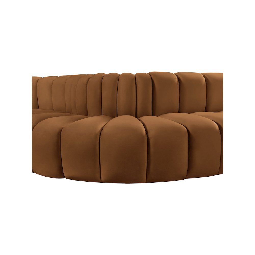 Arc Saddle Velvet Modular Sofa. Picture 9