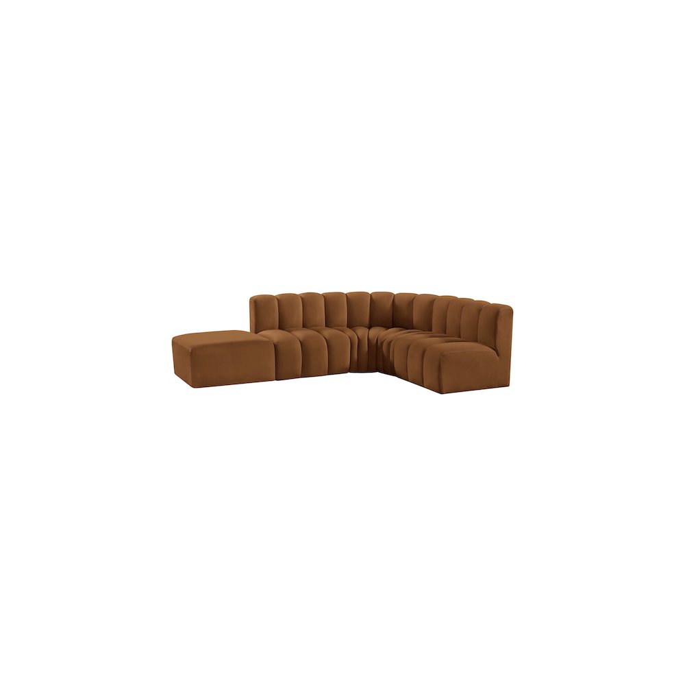 Arc Saddle Velvet Modular Sofa. Picture 10
