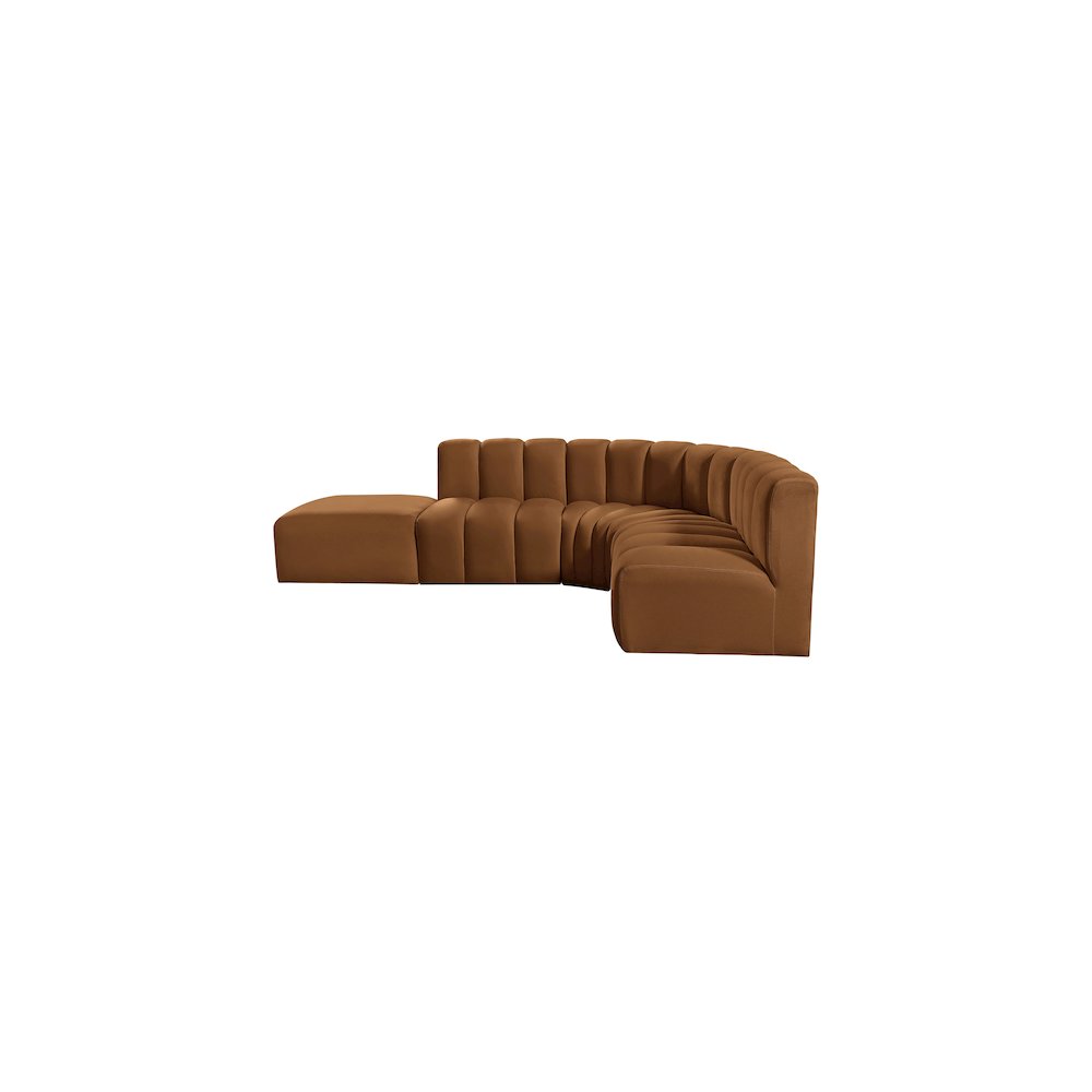 Arc Saddle Velvet Modular Sofa. Picture 11