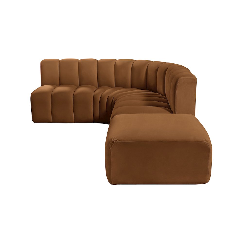 Arc Saddle Velvet Modular Sofa. Picture 12