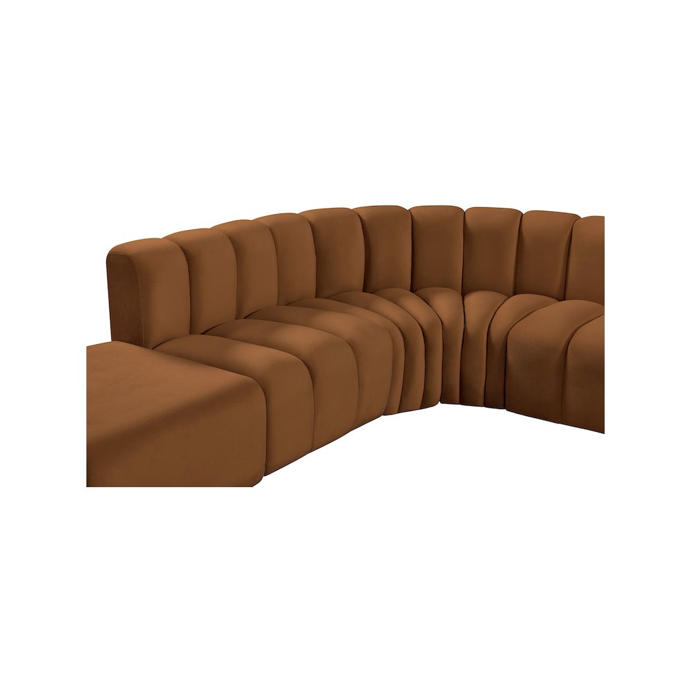 Arc Saddle Velvet Modular Sofa. Picture 13