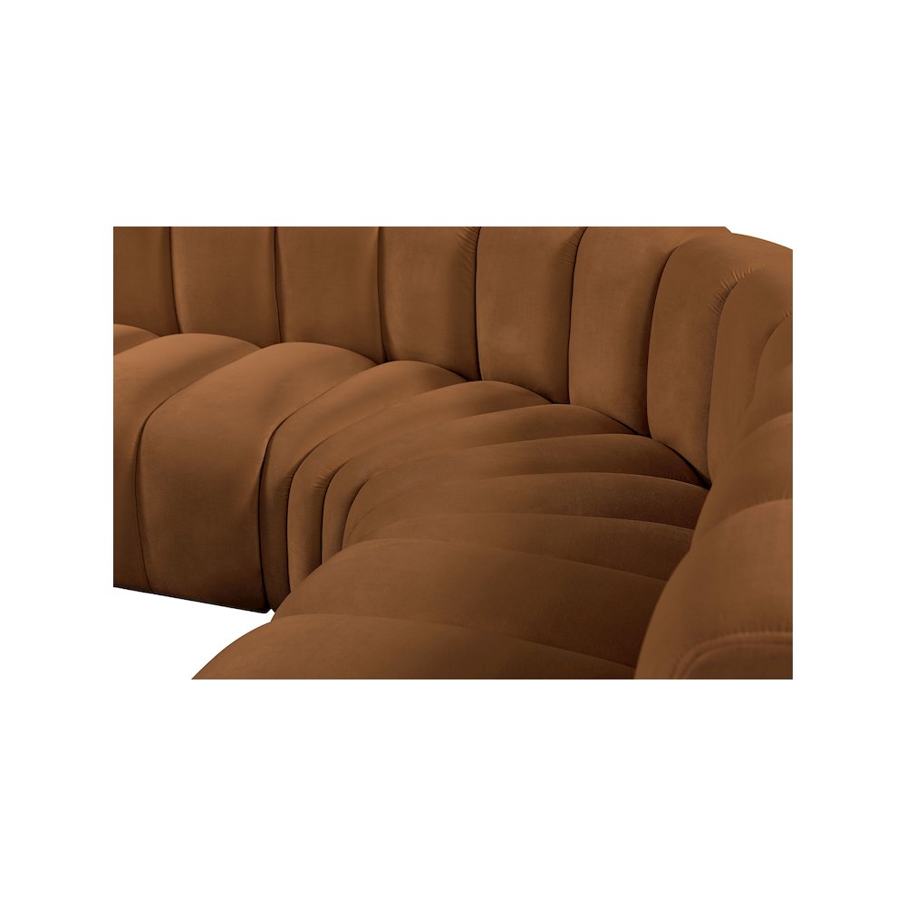 Arc Saddle Velvet Modular Sofa. Picture 15