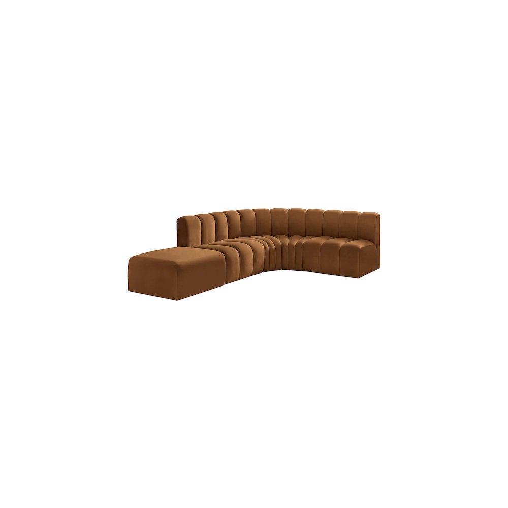 Arc Saddle Velvet Modular Sofa. Picture 4