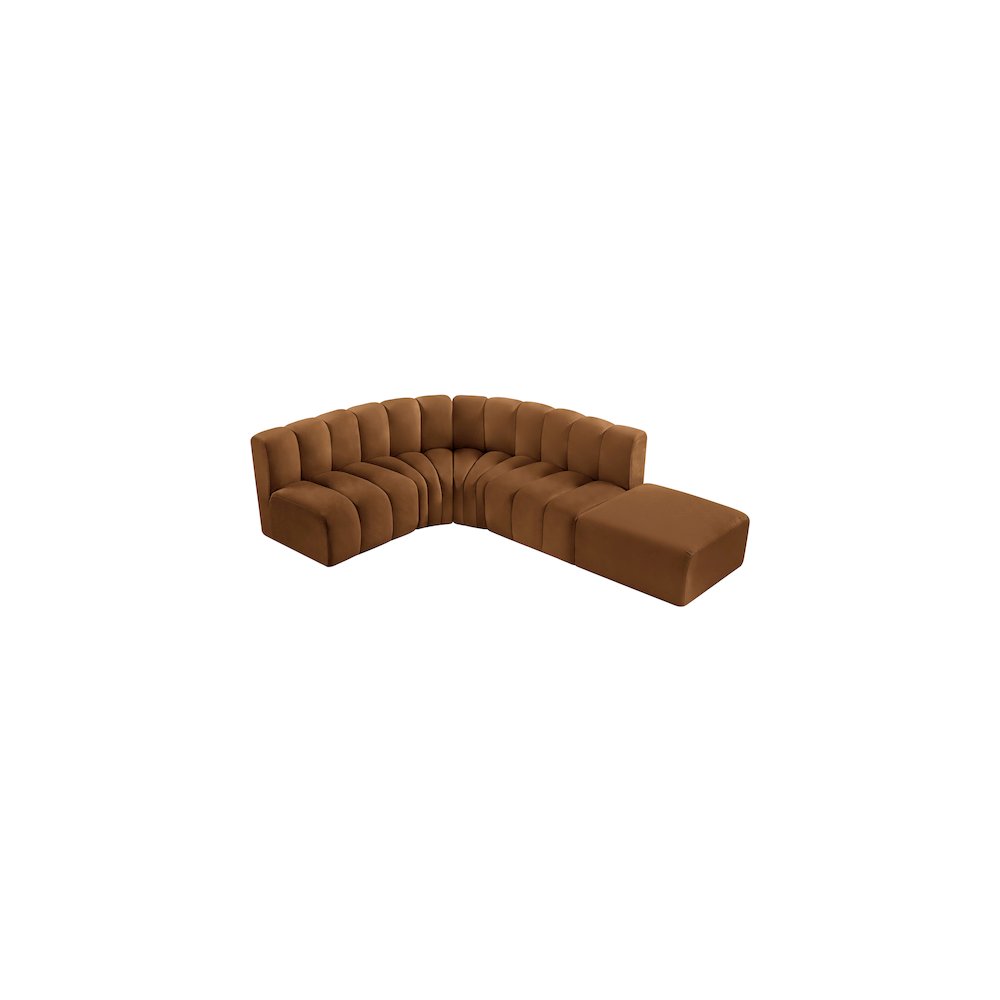 Arc Saddle Velvet Modular Sofa. Picture 7