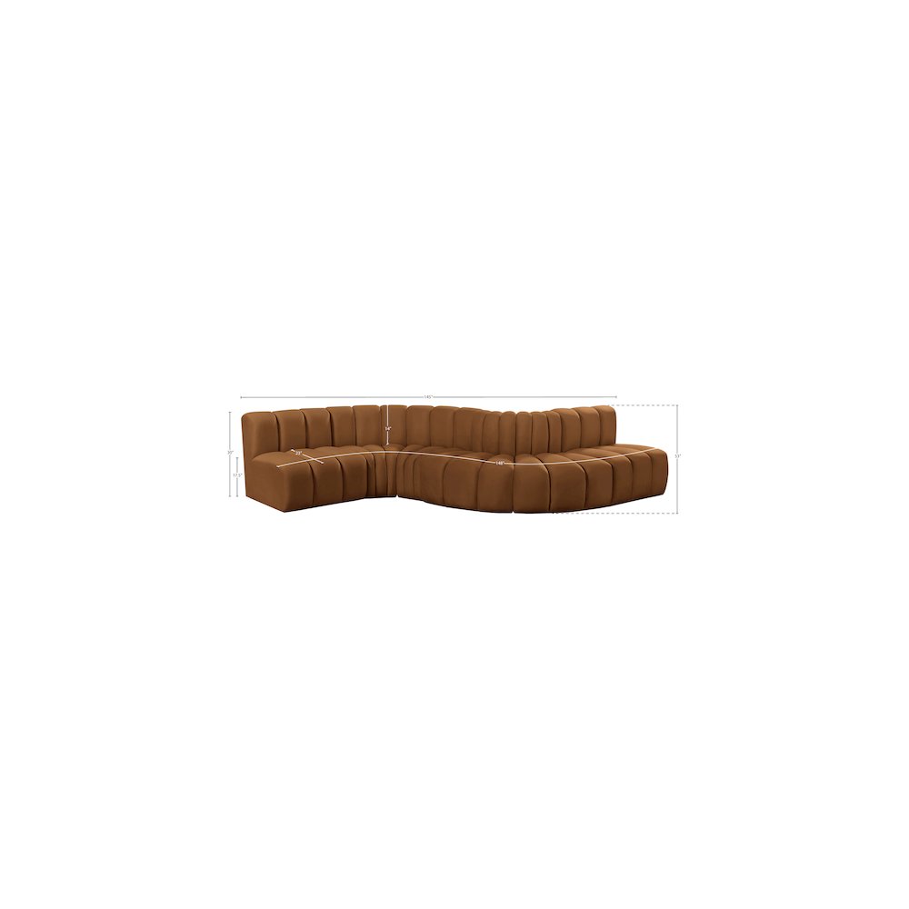 Arc Saddle Velvet Modular Sofa. Picture 14