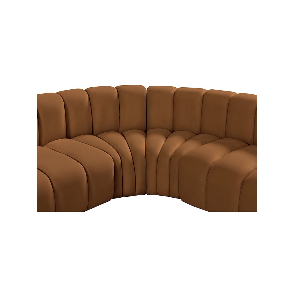 Arc Saddle Velvet Modular Sofa. Picture 10