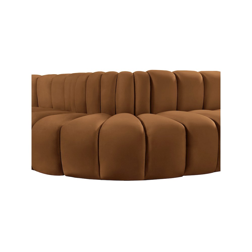 Arc Saddle Velvet Modular Sofa. Picture 13
