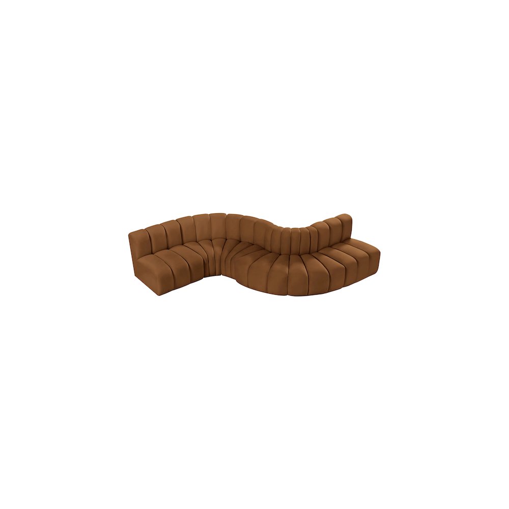 Arc Saddle Velvet Modular Sofa. Picture 4