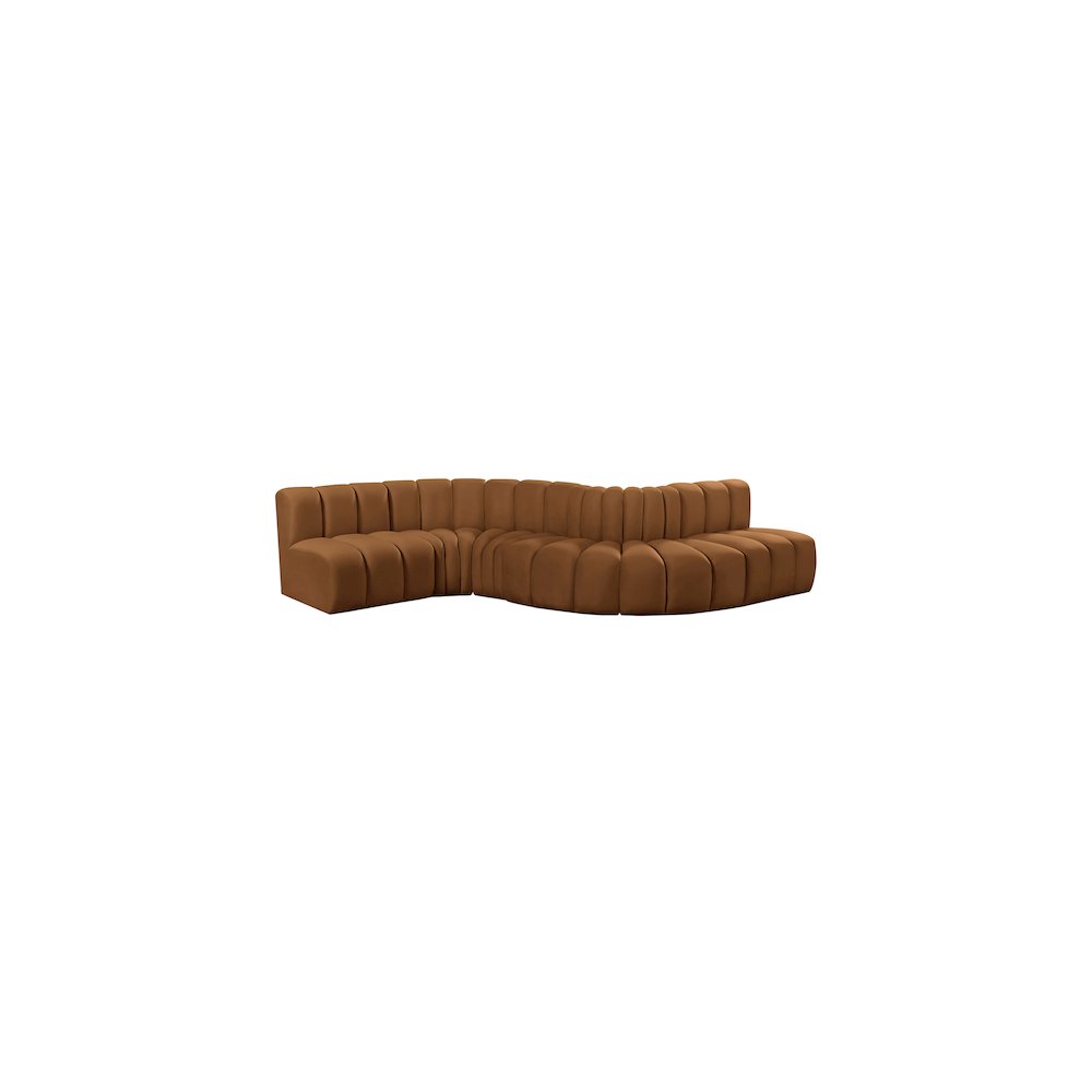 Arc Saddle Velvet Modular Sofa. Picture 5