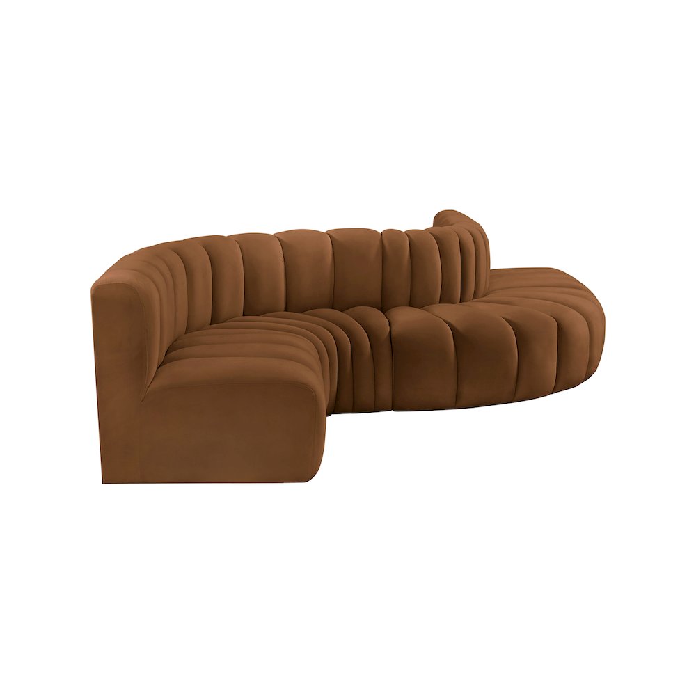 Arc Saddle Velvet Modular Sofa. Picture 6